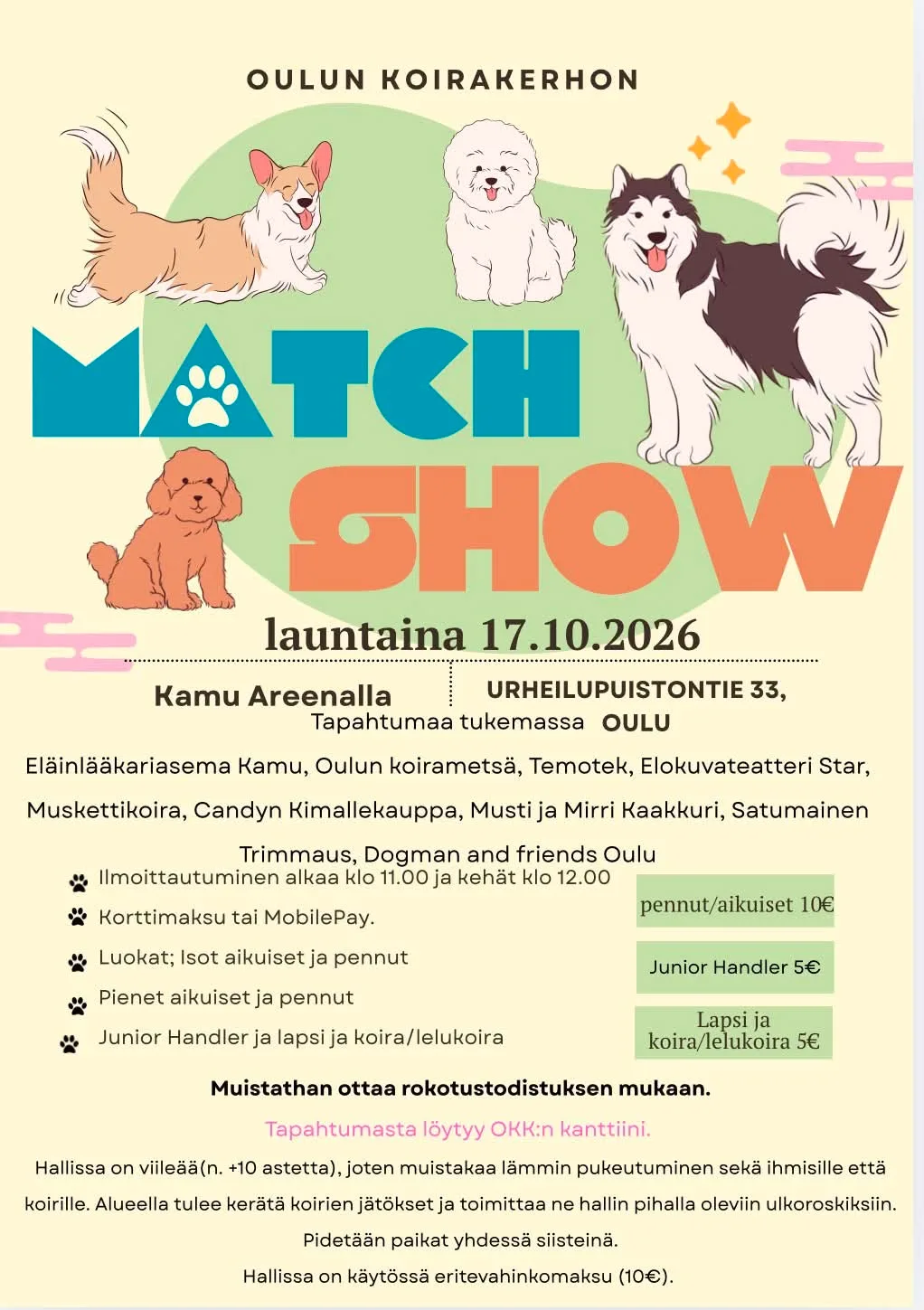 Oulun Koirakerhon Match Show – match show, Oulu